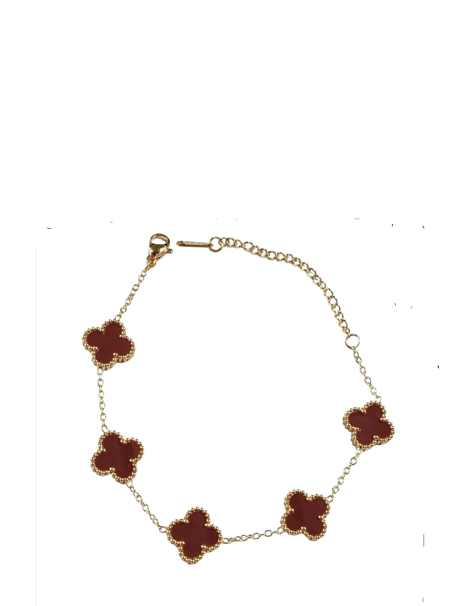 Red Clover Charm Bracelet